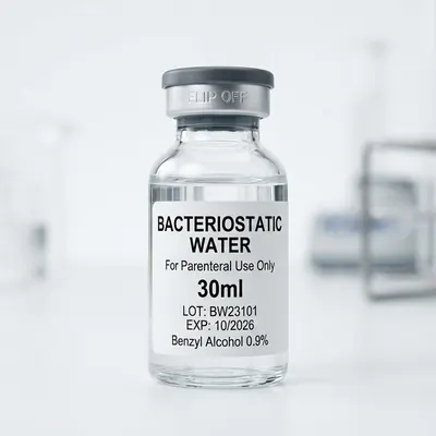 Bacteriostatic Water 10ml research peptide – Bacteriostatic water is 0.9% benzyl-alcohol-preserved steril